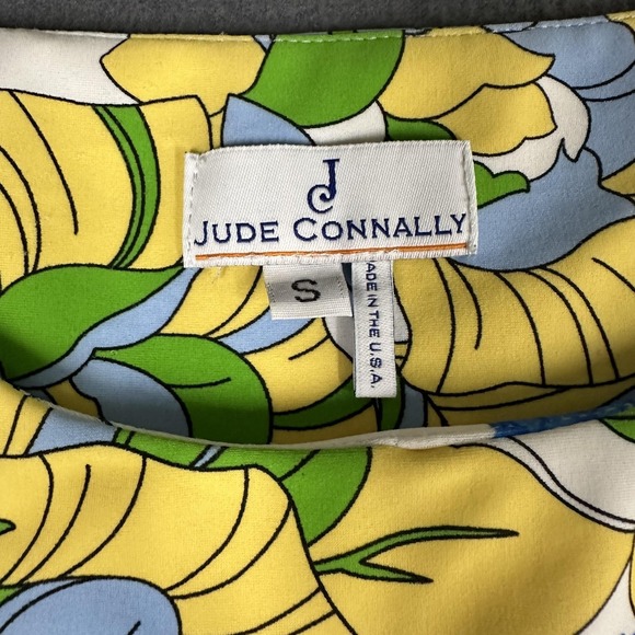 Jude Connally Dress Womens Small Multicolor Floral Sleeveless Shift Stretch - Picture 4 of 11